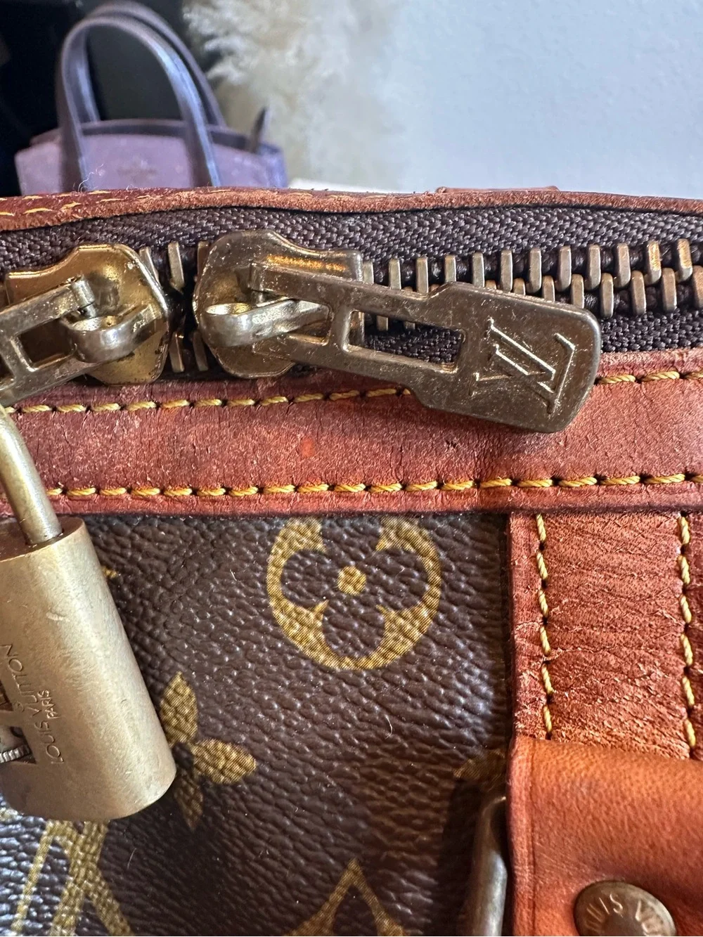 LOUIS VUITTON VINTAGE MONOGRAM SAC SOUPLE 35 DUFFLE BAG